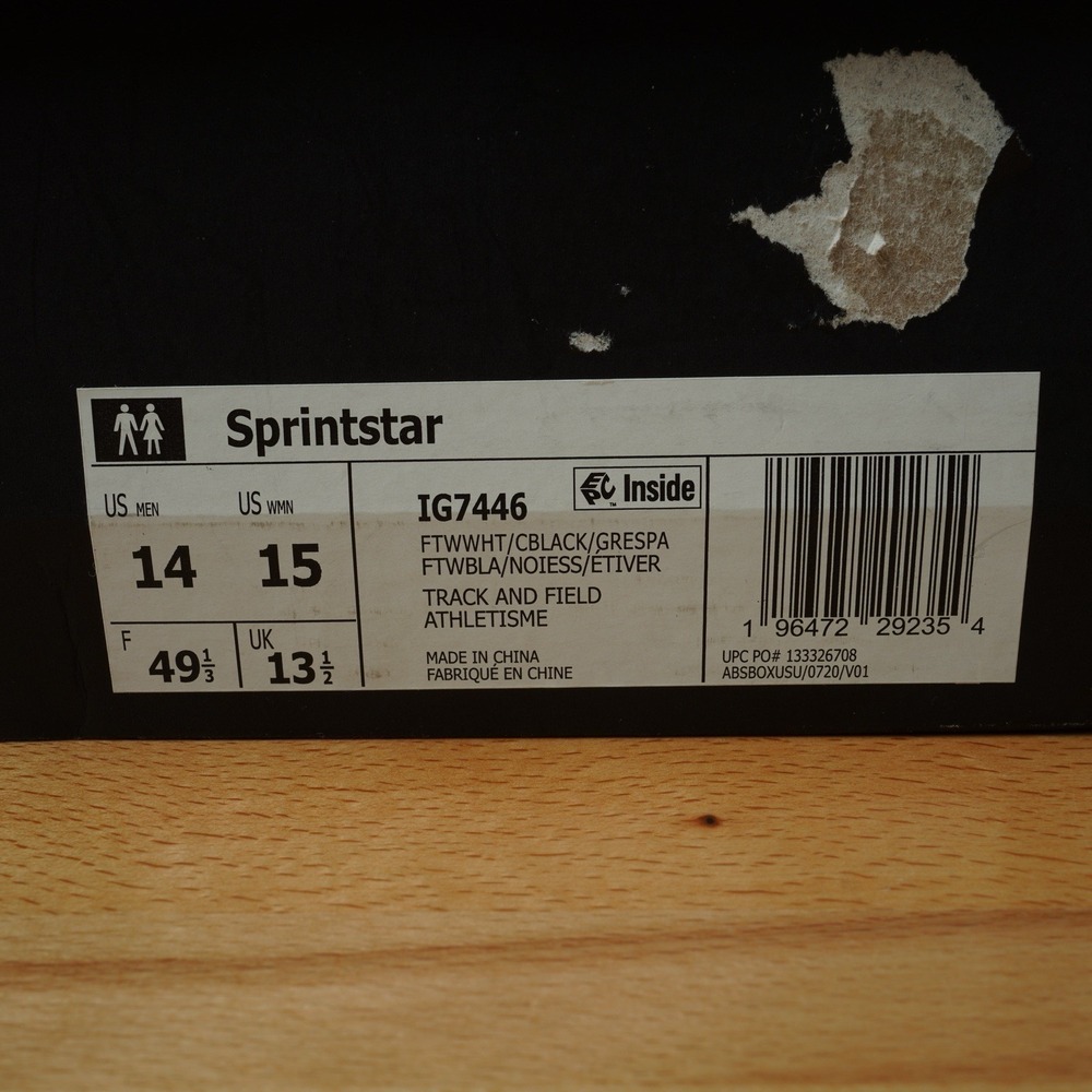 Adidas Sprintstar US Men 14 Woman 15 Track and Field Cleats IG7446 Unisex - Picture 9 of 9